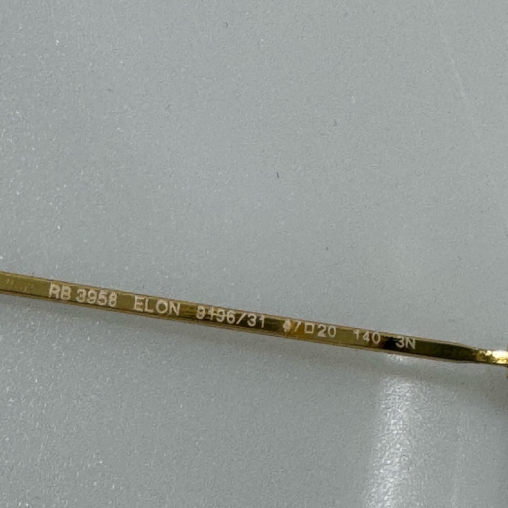 Ray-Ban Elon Sunglasses Gold RB3958 - Picture 6 of 7